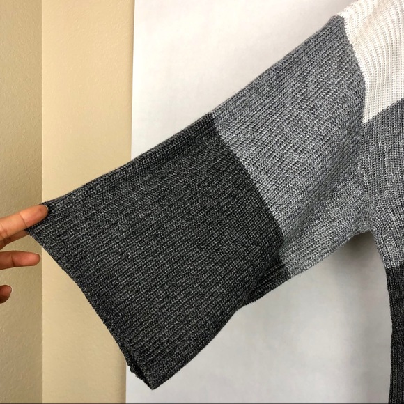 Anthropologie Ribbed Color Block Slouchy Sweater L - Picture 8 of 14